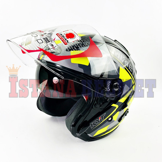 Helm kyt half face best sale galaxy slide